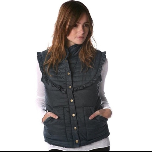Free People Ruffled Quilted Sherpa 